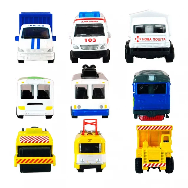 Мини-модели служебный и городской транспорт - (в диспенсере, ассорти) - 2