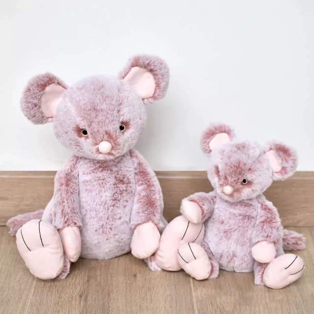 М'яка іграшка Doudou Рожева мишка Лілі 25 см (HO3068) - 4