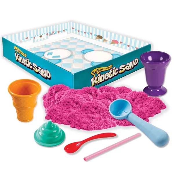 Пісок для дитячої творчості - KINETIC SAND ICE CREAM (рожевий, формочки, 283 г) - 2
