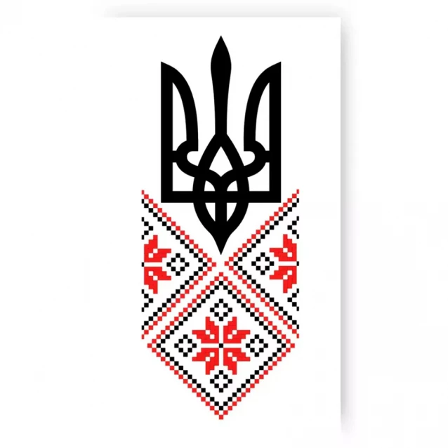 Tattooshka Тимчасове тату "Вишиванка із гербом" L-55 - 2