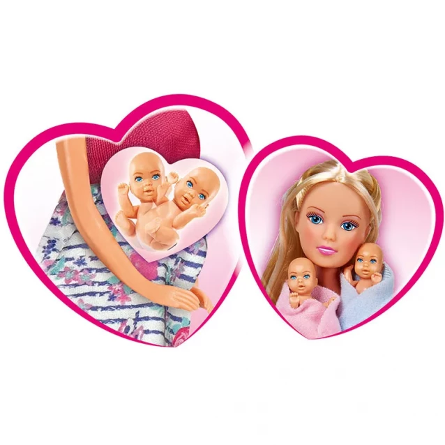 Кукольный набор STEFFI & EVI Беременная двойней с младенцами и аксес. (573 3333) - 3