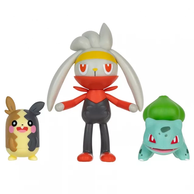 Набор фигурок Pokemon Морпеко, Бульбазавр, Рабут (PKW3055) - 3