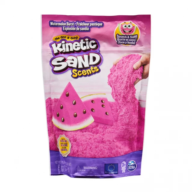 Kinetic Sand & Kinetic Rock Пісок для дитячої творчості з ароматом - KINETIC SAND КАВУНОВИЙ ВИБУХ 71473W - 1