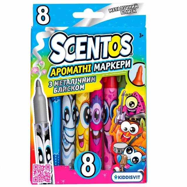 Набір ароматних маркерів для малювання Scentos - МЕТАЛІЧНИЙ БЛИСК (40695) - 1