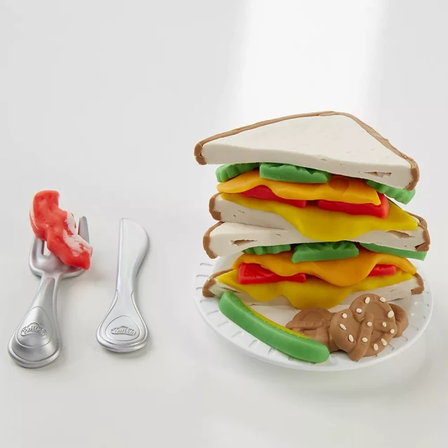 Набор для творчества с пластилином Play-Doh Сырный сендвич (E7623) - 8