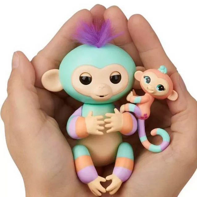 Fingerlings Гламурная ручная обезьянка Дэнни с мини-обезьянкой - 3