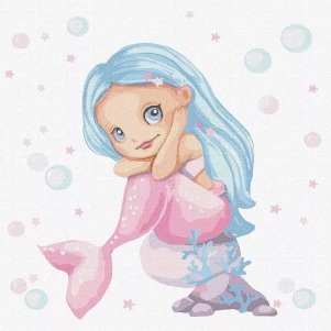 Набор для росписи Ideyka Голубая русалочка 30х30см (KHO6047) детская игрушка