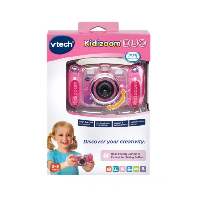 Дитяча цифрова фотокамера Vtech Kidizoom DUO Pink (80-170853) - 7
