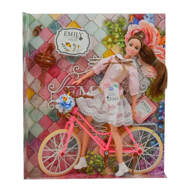 EMILY Игрушка кукла арт. QJ077 (с велосипедом и аксесc.) - 2