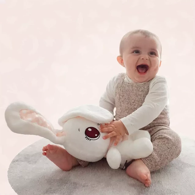 М'яка іграшка Peekapets Кролик 28 см білий (906785) - 7