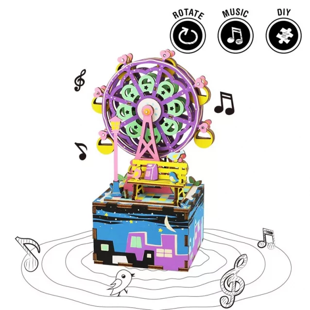 ROBOTIME Music Box Ferris Wheel / Музыкальная шкатулка колесо - 3