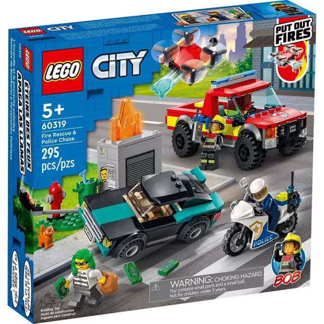 Конструктор LEGO City Пожарная спасательная служба и полицейское преследование (60319) - 1