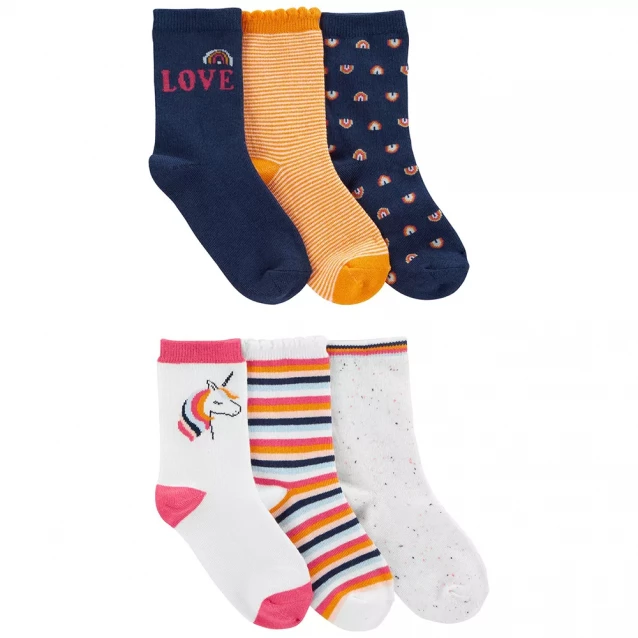 Шкарпетки Carter's для дівчинки 88-105 см 6 шт (2N111310_2T4T) - 1