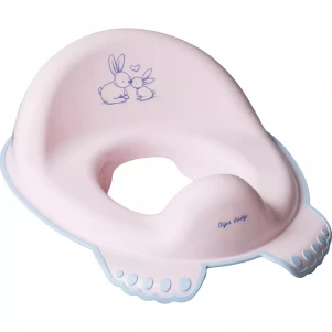 Туалетне сидіння Tega Зайчики з протиковзними гумками світло-рожеве (KR-002-104) для малюків