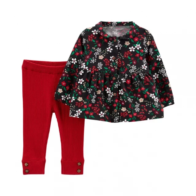 CARTER'S Комплект (2 шт.) кофта з коротким рукавом, штани для дівчинки (69-72cm) 1M081310_9M - 1