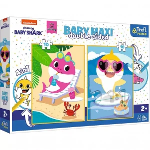 Пазлы Trefl Baby Maxi 4в1 с раскраской Маленькая акула (43005) детская игрушка