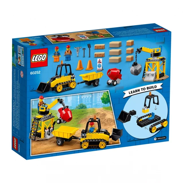 Конструктор LEGO City Строительный бульдозер (60252) - 6