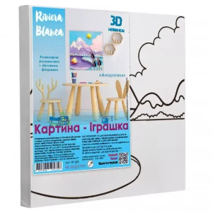 Картина для розпису з гіпсовими фігурками Riviera Blanca Антарктика 25x25 см (КГ-006) дитяча іграшка