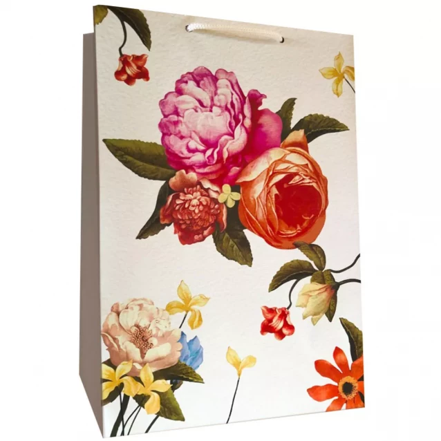 Пакет бумажный Kinza Цветы 180х255х100 мм (AC007) - 1