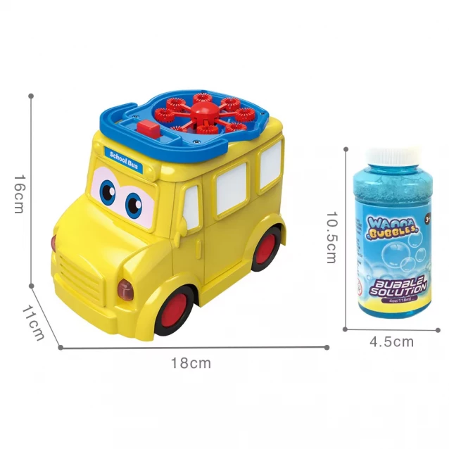 Wanna Bubbles Мильні бульбашки "Баббл генератор, шкільний автобус", 118 мл BB418 - 3