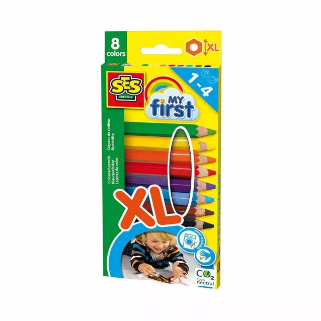 Набір кольорових олівців SES CREATIVE серії "My first" 8 кольорів (14416) - 1