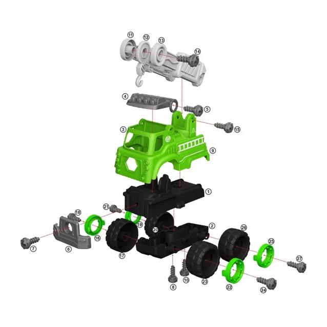 DIY SPATIAL CREATIVITY Конструктор - Зелений кран LM9044 CJ-1614185 - 4