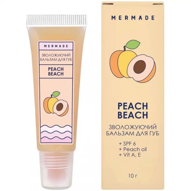 Зволожуючий бальзам для губ Mermade Peach Beach SPF 6 10 мл (MRL0010) - 1
