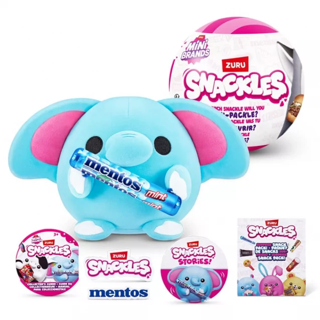 М'яка іграшка Mini Brands Snackle Слоненя з Mentos (77510H2) - 1