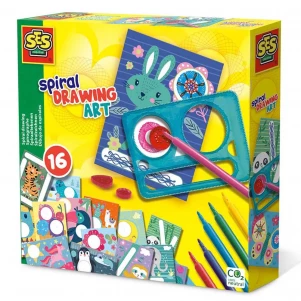 Набір для малювання — СПІРАЛЬНІ ВІЗЕРУНКИ (карточки, маркери, спірограф) дитяча іграшка