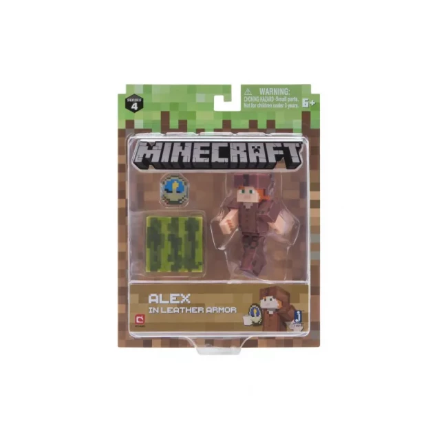 Коллекционная фигурка Minecraft Alex in Leather Armor серия 4 - 5