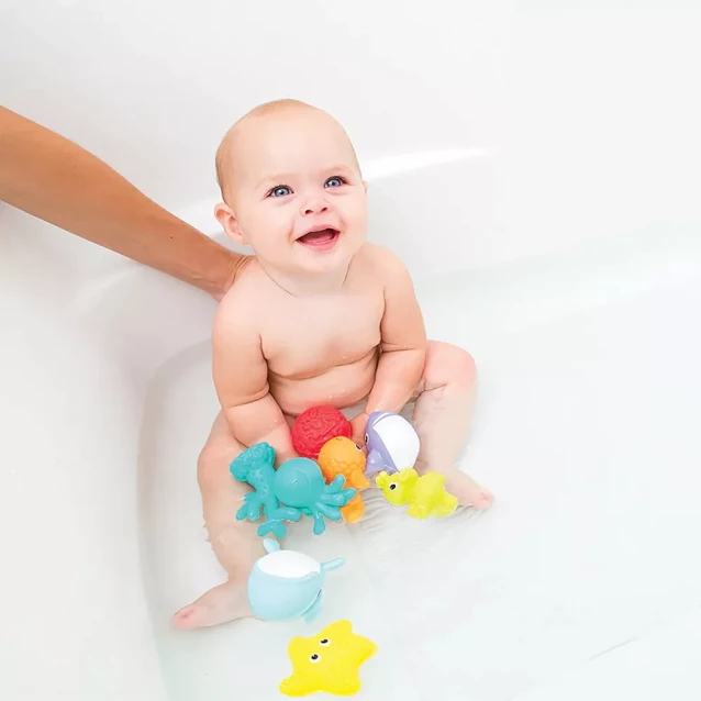 Сенсорний набір іграшок для ванни Infantino У світі морському 8 шт (305031) - 3