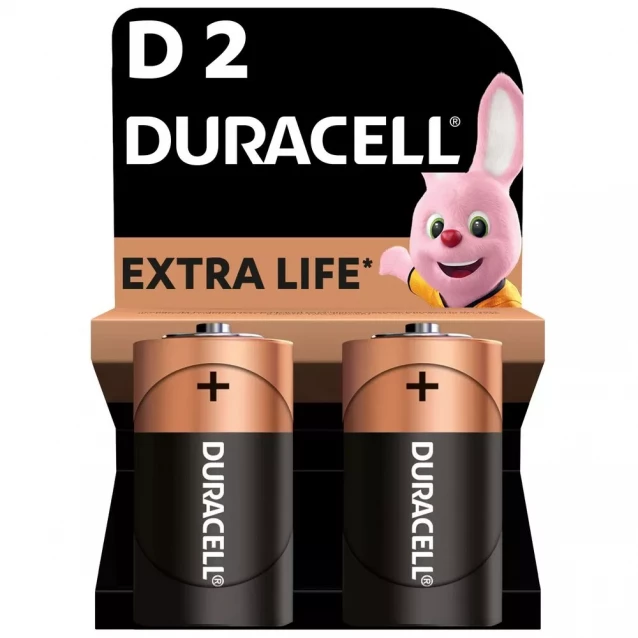 Батарейки лужні Duracell D 2 шт (81545439/5005987/5014435) - 1