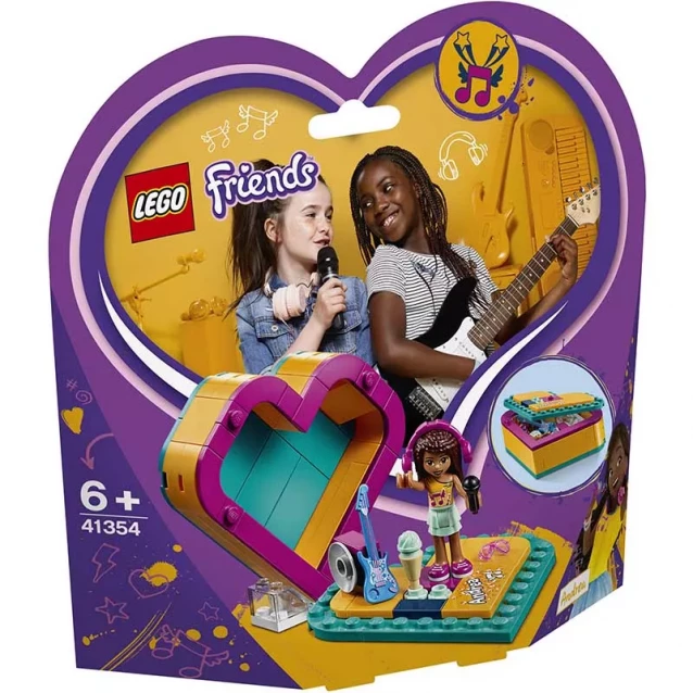 Конструктор LEGO Friends Конструктор Коробка-Серце З Андреа (41354) - 1