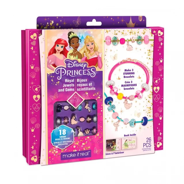 MAKE IT REAL Disney Princess: Набір для створення шарм-браслетів "Королівські прикраси" MR4210 - 1