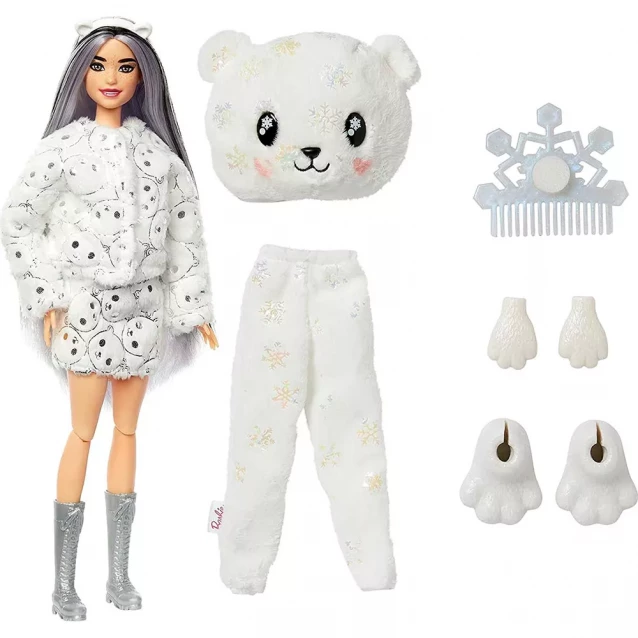 Лялька Barbie Cutie Reveal Зимовий блиск Полярне ведмежа (HJL64) - 2