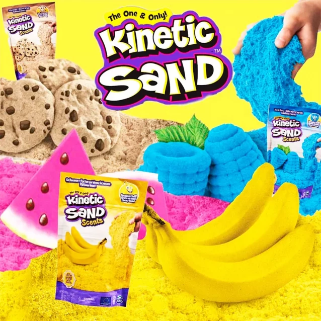Kinetic Sand & Kinetic Rock Пісок для дитячої творчості з ароматом - KINETIC SAND КАВУНОВИЙ ВИБУХ 71473W - 5