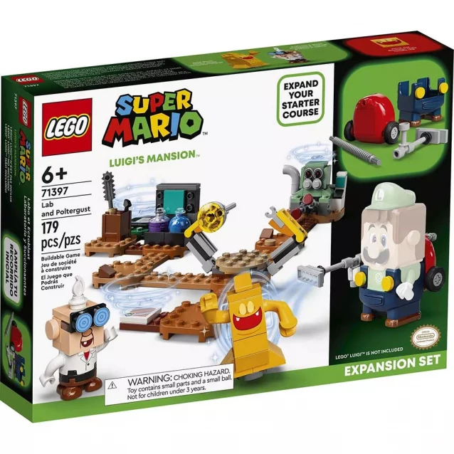 Конструктор LEGO Super Mario Додатковий набір Лабораторія та Полтергейст Маєток Луїджі (71397) - 1