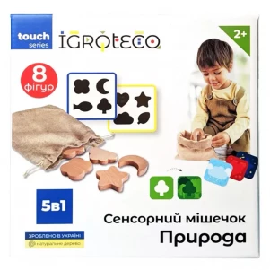 Гра для розвитку Igroteco Сенсорний мішечок Природа 5в1 (900590) для малюків
