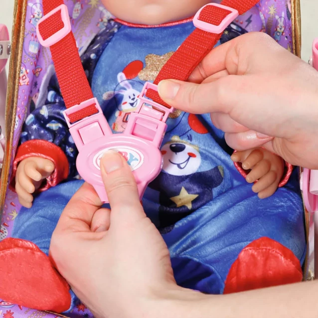 Zapf Коляска для ляльки BABY BORN серії "День Народження"- ЯСКРАВІ ВОГНИКИ (складна, колеса світяться) 829950 - 11