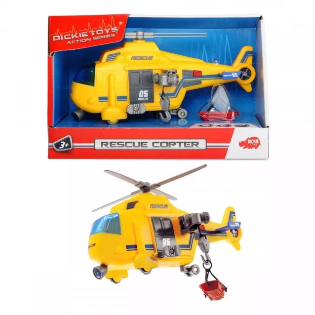 Гелікоптер Dickie Toys Рятувальна служба з лебідкою (3302003) - 2