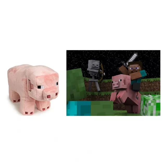 JINX Minecraft Плюшева іграшка 12” Pig Plush-N/A-Pink - 2