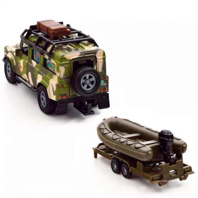 Автомодель TechnoDrive Land Rover Defender Мілітарі з причеплм і човном (520191.270) - 3
