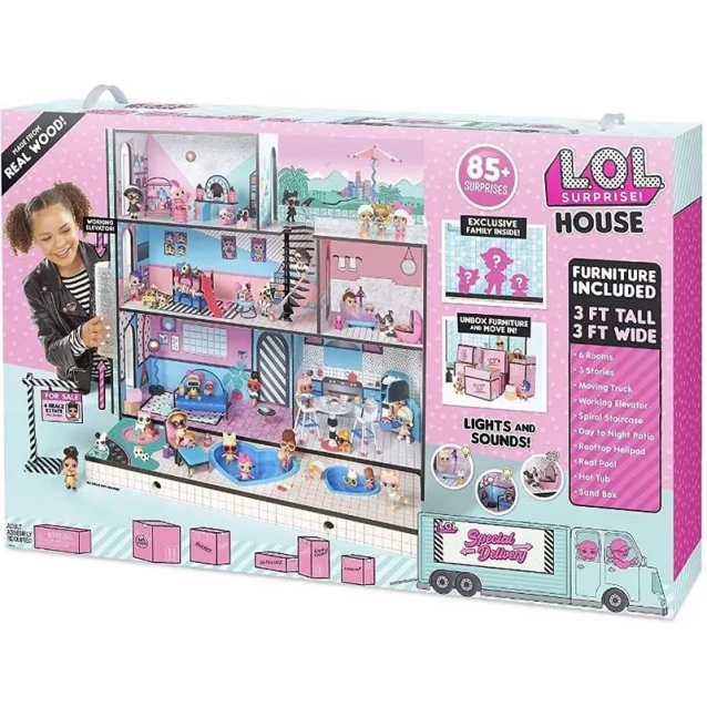 Кукольный домик L.O.L. Surprise! Игровой Меганабор с куклами - Модное Имение (555001) - 2