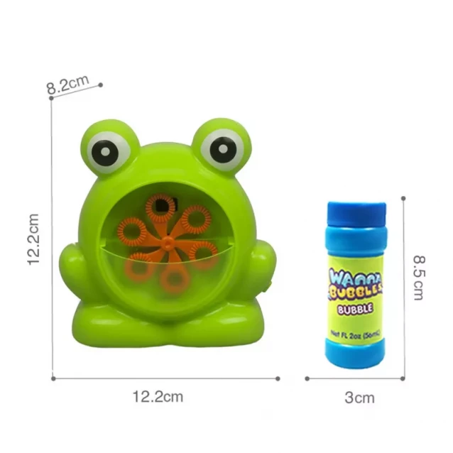 WANNA BUBBLES Мильні бульбашки "Баббл генератор, зелене жабеня", 50 мл - 5