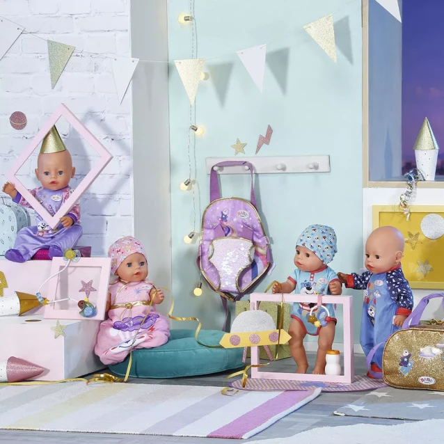 Zapf Одяг для ляльки BABY BORN серії "День Народження" - СВЯТКОВИЙ КОМБІНЕЗОН (на 43 cm, лавандовий) 831090-1 - 6