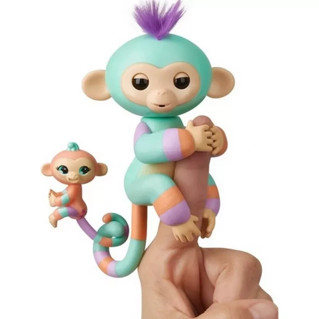 Fingerlings Гламурная ручная обезьянка Дэнни с мини-обезьянкой - 5