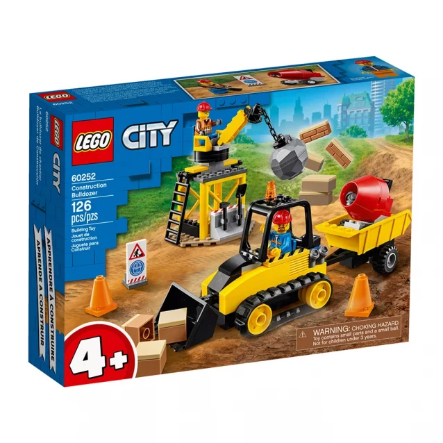 Конструктор LEGO City Строительный бульдозер (60252) - 1