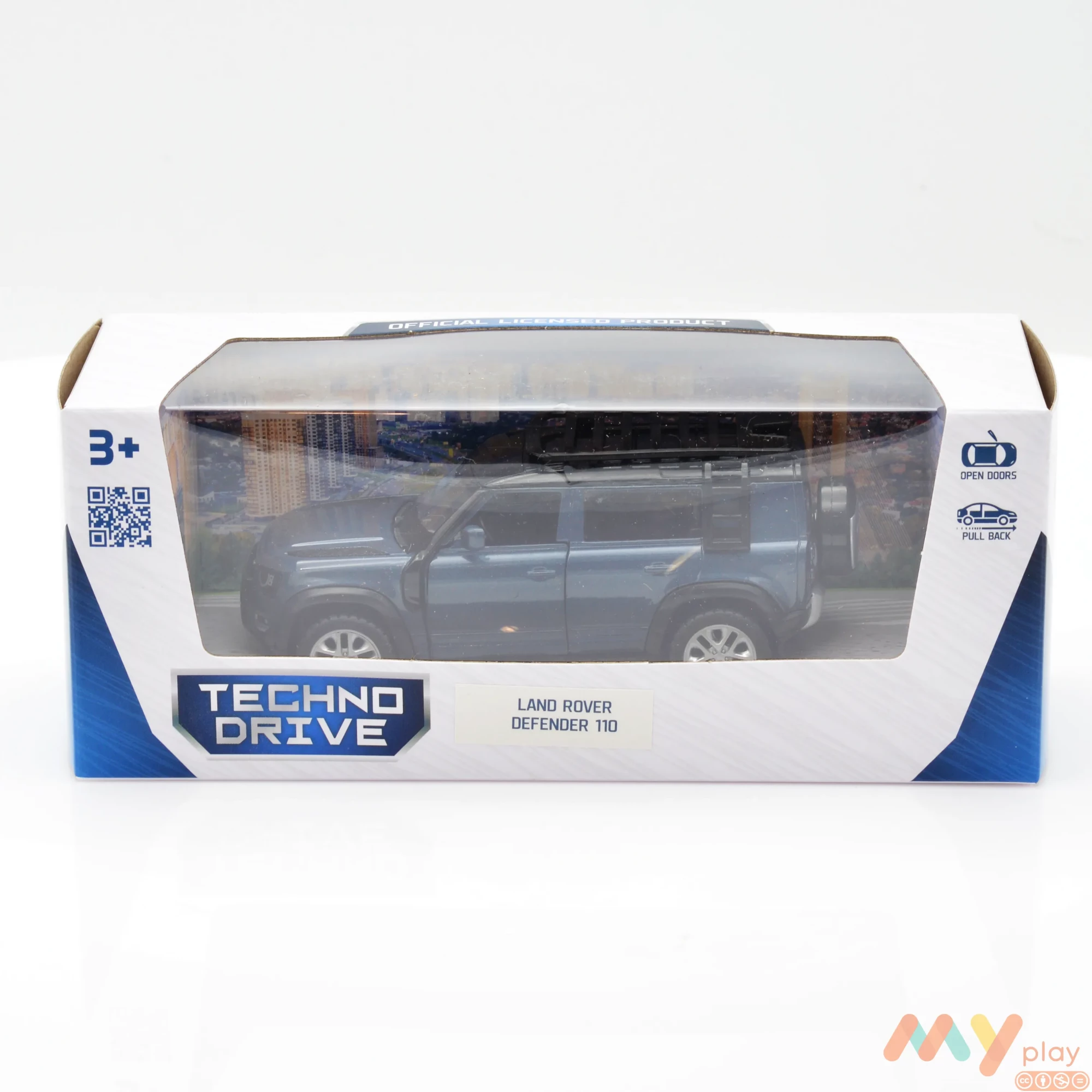 Автомодель TechnoDrive Land Rover Defender 110 синя (250290) - ФОТО в 360° - 1