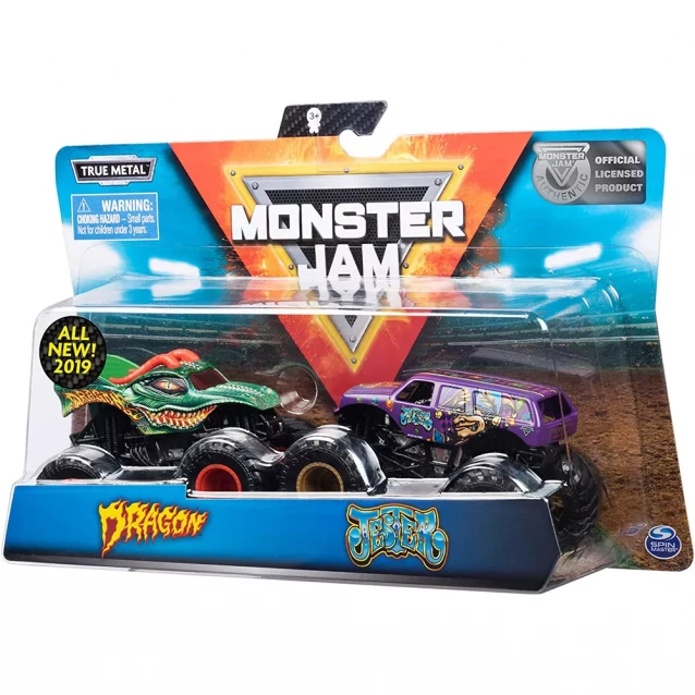 Іграшковий набір 2 машинки 1:64 Monster Jam арт. 6044943, 4 в асор. у блістері 7*25.4*16.5 см - 6