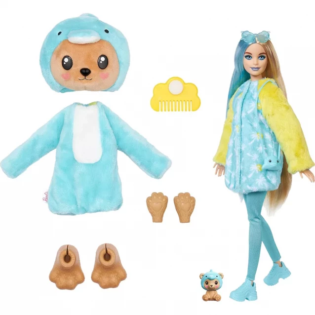 Кукла Barbie Cutie Reveal Прекрасное комбо Медвежонок в костюме дельфина (HRK25) - 2